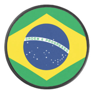 Brazil flag Puck