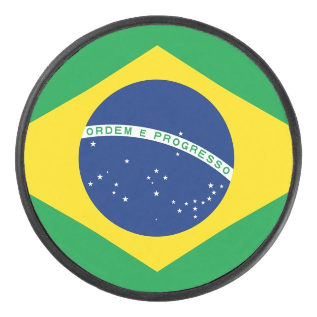 Brazil flag Puck (Front)