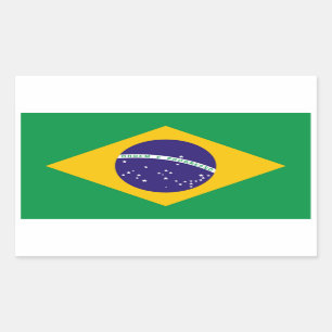 Brazil Flag Rectangle Sticker