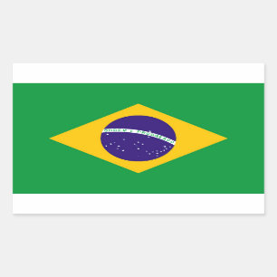Brazil Flag Rectangular Sticker