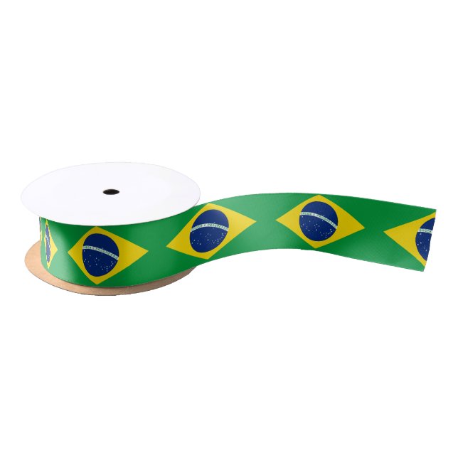 Brazil flag Ribbon Satin Ribbon (Spool)