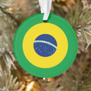 Brazil Flag Roundel, Round Brazilian Flag Ornament