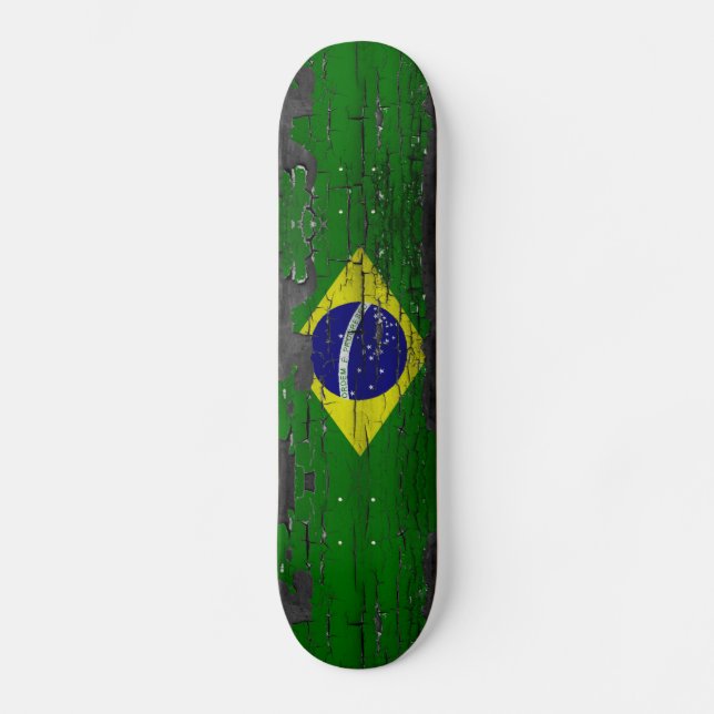 Brazil Flag Skate Deck (Front)