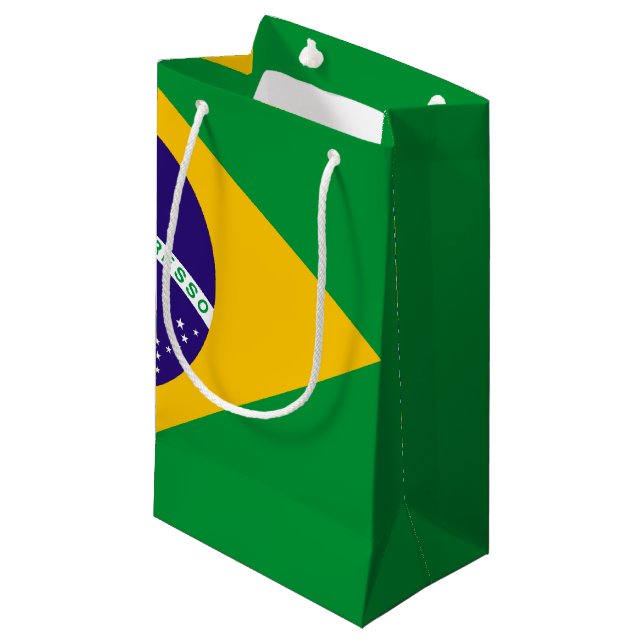 Brazil Flag Small Gift Bag (Front Angled)