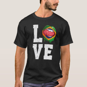 Brazil Flag Soccer Fan Love Brazilian T-Shirt