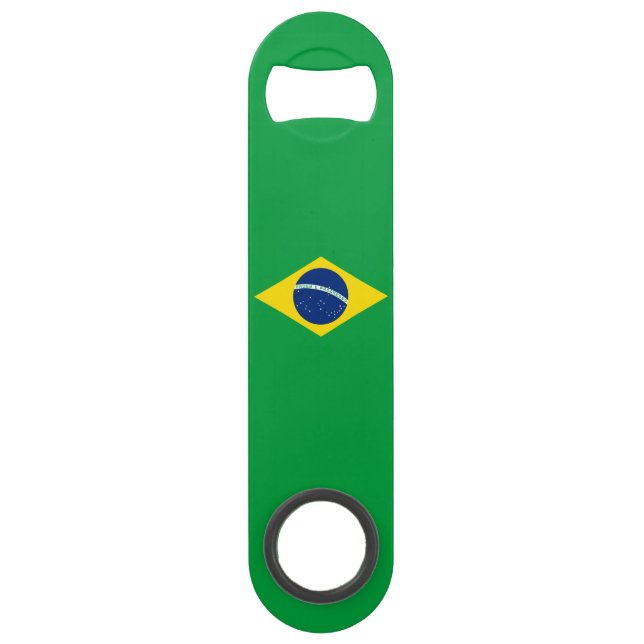 Brazil flag Stainless Steel Bottle Opener (Front)