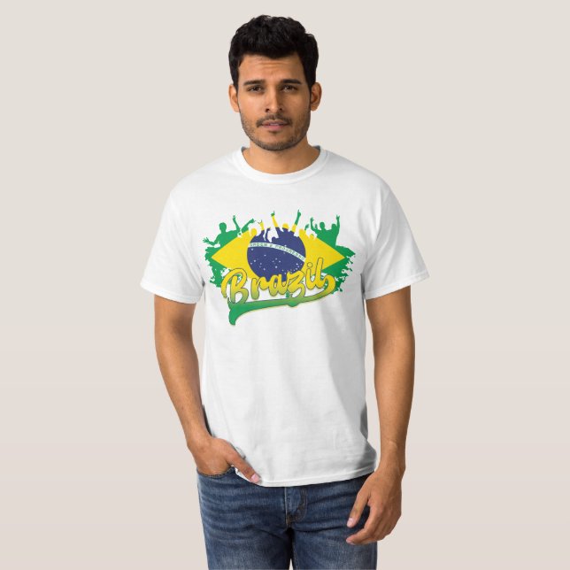Brazil Flag  T-Shirt (Front Full)