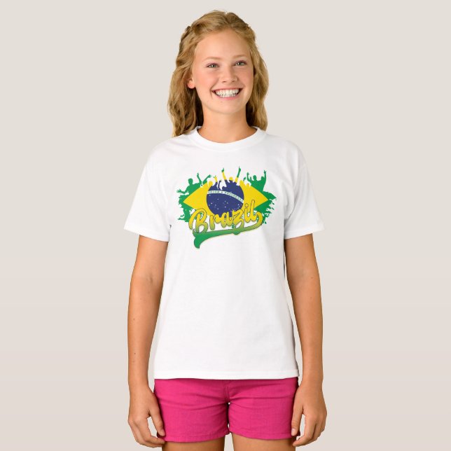 Brazil Flag  T-Shirt (Front Full)