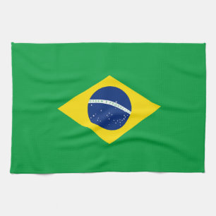 Brazil flag tea towel