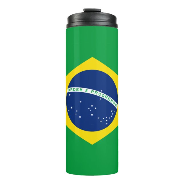 Brazil flag Thermal Tumbler (Front)