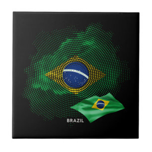 Brazil flag tile