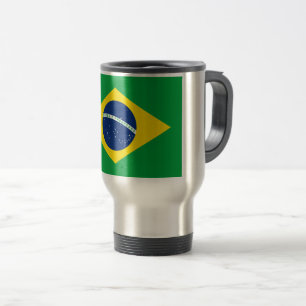 Brazil flag travel mug