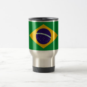 Brazil Flag Travel Mug