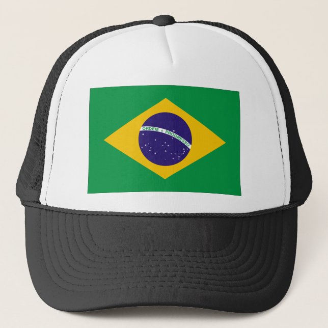Brazil flag trucker hat (Front)