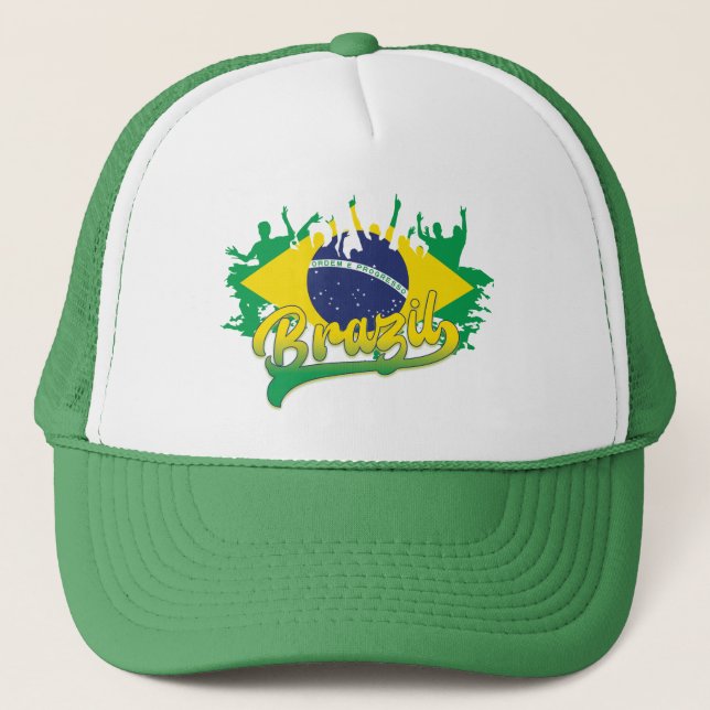Brazil Flag Trucker Hat (Front)