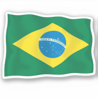 Brazil Flag Vinyl Sticker