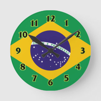 Brazil Flag WallClocks