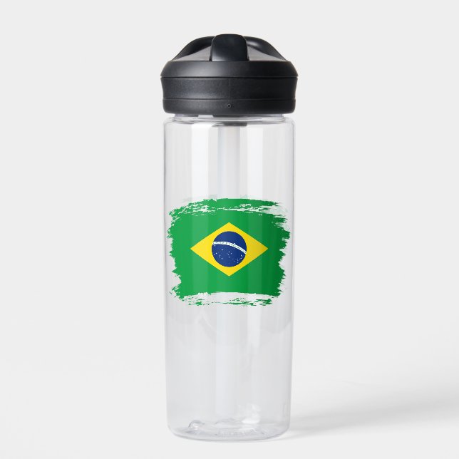 Brazil flag water bottle (Front)