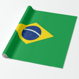 Brazil flag wrapping paper