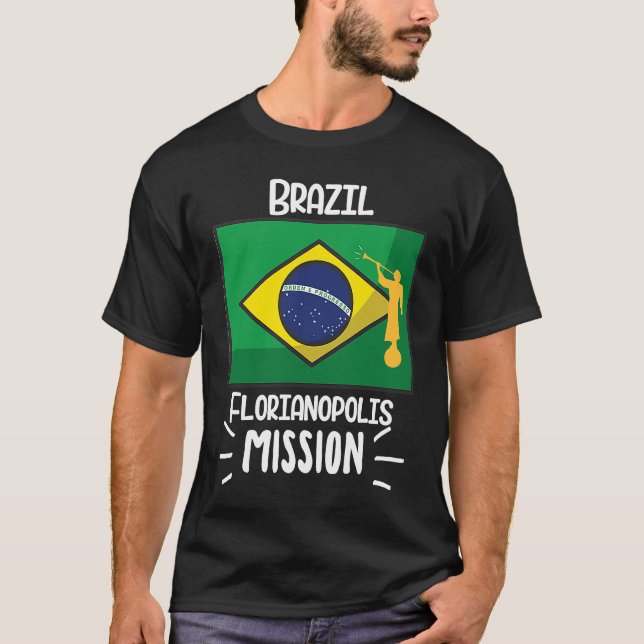 Brazil Florianopolis Mormon LDS Mission Missionary T-Shirt (Front)