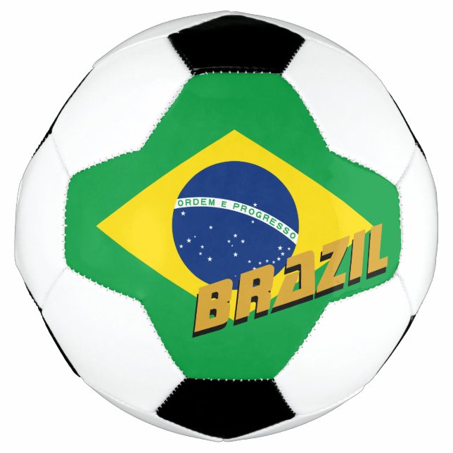 Brazil Football & Brazilian Flag / Sports (Front)