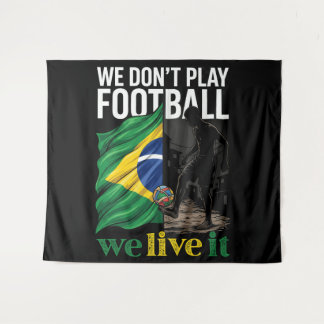 Brazil Football Fan Tapestry - Match Day Banner