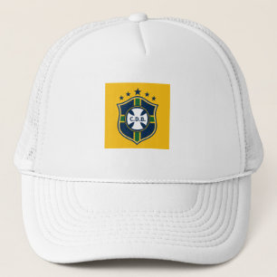 Brazil Football Heritage Shield Green & Gold Soc Trucker Hat
