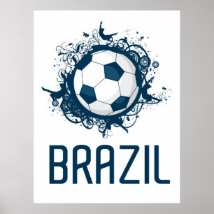 Brazil Football Poster