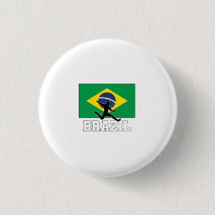 Brazil Football Soccer National Team 3 Cm Round Badge