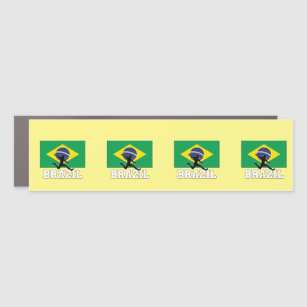 Brazil Football Soccer National Team Car Magnet