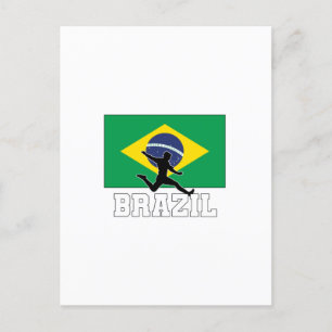 Brazil Football Soccer National Team Invitation Postcard
