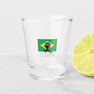 Brazil Football Soccer National Team Shot Glass