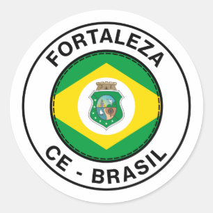 Brazil Forts Ceara CE Bandeira Stamp Classic Round Sticker