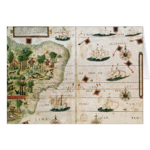 Brazil from the 'Miller Atlas' by Pedro Reinel