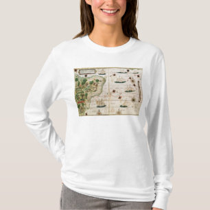 Brazil from the 'Miller Atlas' by Pedro Reinel T-Shirt
