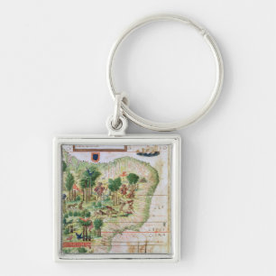 Brazil from the 'Miller Atlas' Key Ring