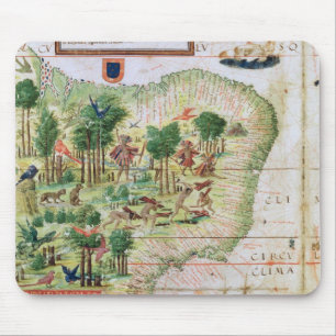Brazil from the 'Miller Atlas' Mouse Mat