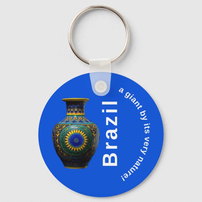 Brazil Giant Nature Mandala - Round Keychain (Front)