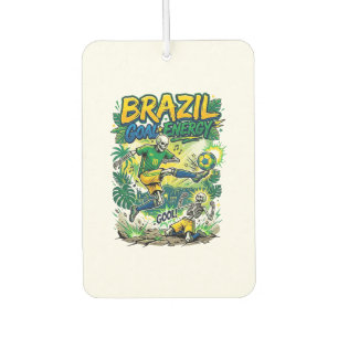 Brazil Goal Energy Skeleton Striker Nations Creati Car Air Freshener