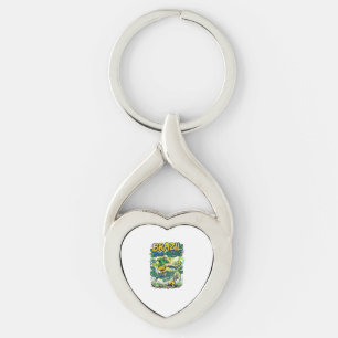 Brazil Goal Energy Skeleton Striker Nations Creati Key Ring