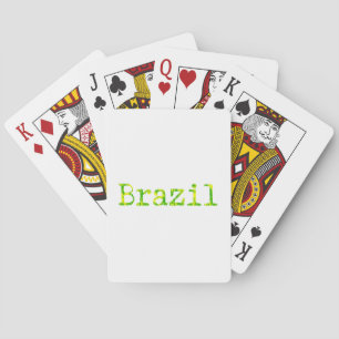 Brazil Green and Yellow Font Playing Cards