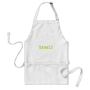 Brazil Green and Yellow Font Standard Apron