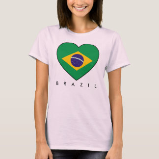 Brazil Heart Brazil Herz Soccer Thirt T-Shirt