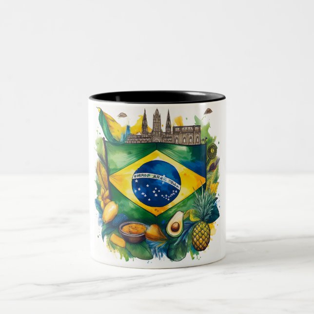 Brazil Heritage Mug – Cultural Icons and Food (Center)