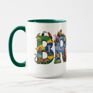 Brazil Heritage, Samba, Rainforest, Soccer Mug