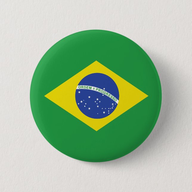 Brazil High quality Flag 6 Cm Round Badge (Front)