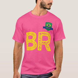 Brazil Human-Flag Letter B And Letter R Brazil 	 S T-Shirt