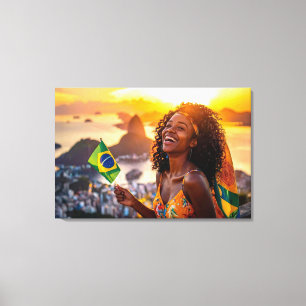BRAZIL - I LOVE BRAZIL CANVAS PRINT