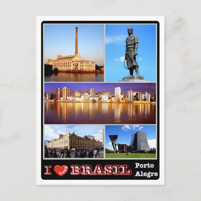 Brazil - I Love - Porto Alegre - Postcard (Front)