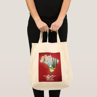 Brazil Illustrated travel poster. Tote Bag